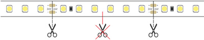 led лента Arlight RTW-SE-A120-8mm 24V Day4000 IP65 - резка ленты