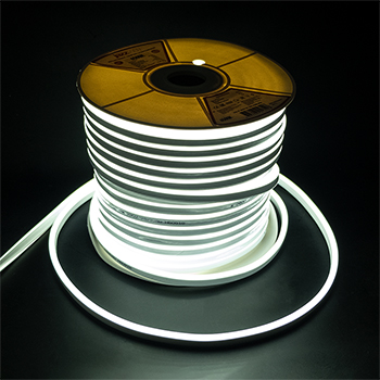led лента Jazzway PFN-01 220V 6500K IP65 "Гибкий неон" - включенная