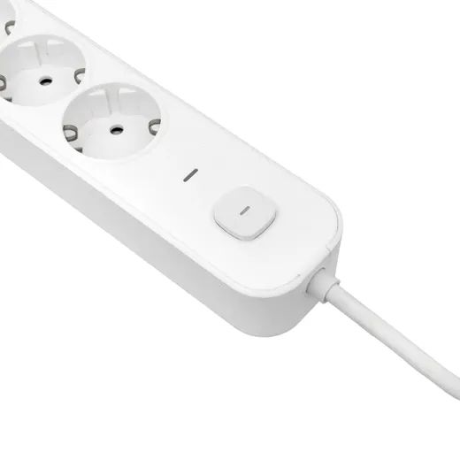 Удлинитель 5-мест 3м ПВС 3*1,5 белый выкл EKF  2USB 2,4А+2USBtype-С