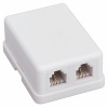 Рексант белый розетка RJ11 открытая 2-ая