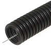 Труба гофра 25мм ПНД тяжелая 50м ПРОМРУКАВ черный безгалогенная (HF)