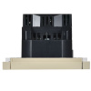 Фортепиано ваниль розетка скрытая 1-мест заземление шторки USB IP20 